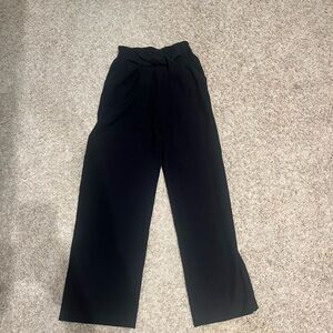 Lululemon Athletica Wide Leg Tie Waist Black Women's Pants